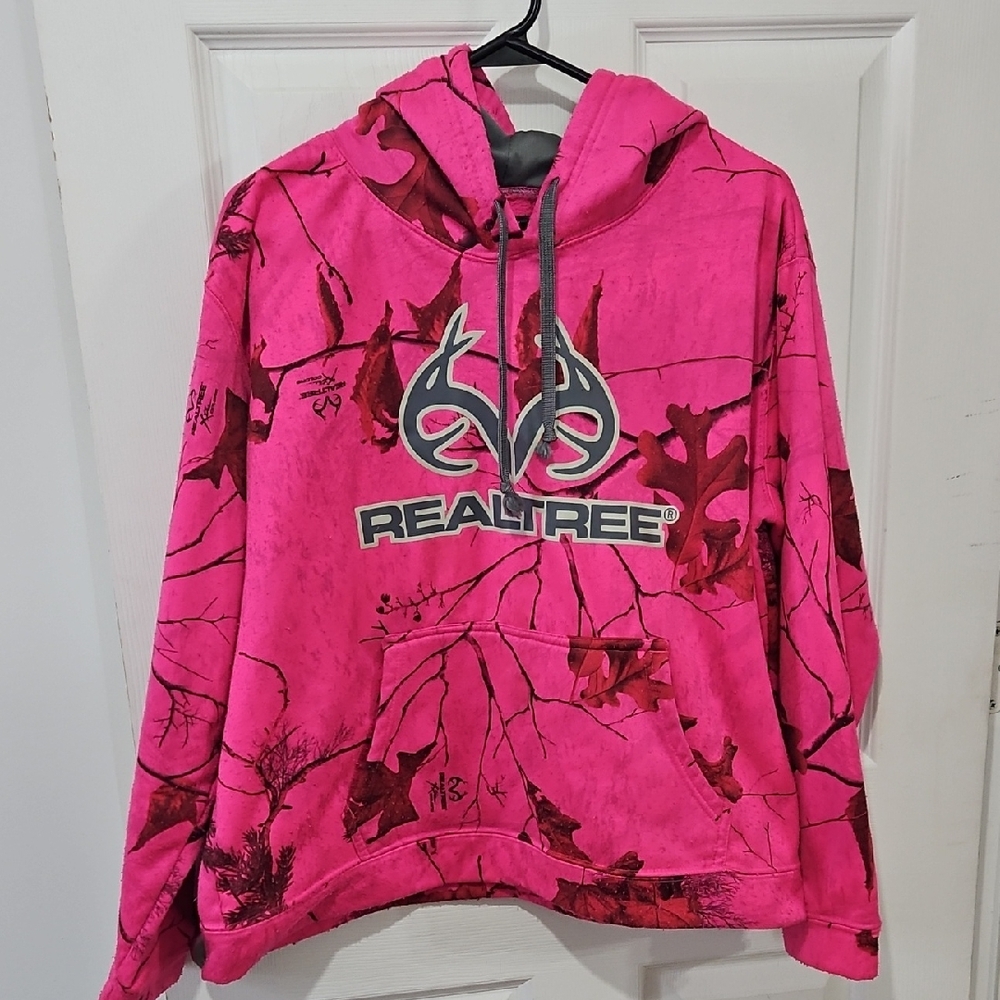 Realtree Bright Pink Camo Hoodie‎ Size Xlarge